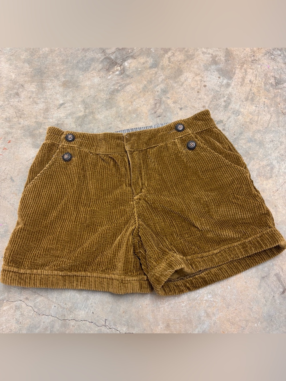 Daughters of the Liberation Anthropologie Military Chic Corduroy Shorts Size 8